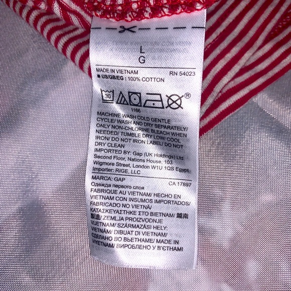 Gap Red Stripe Wrap Shirt - Picture 8 of 8